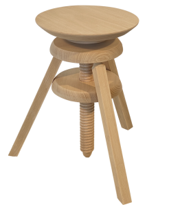 Tabouret bois réglable - VIS bois - DESIGN